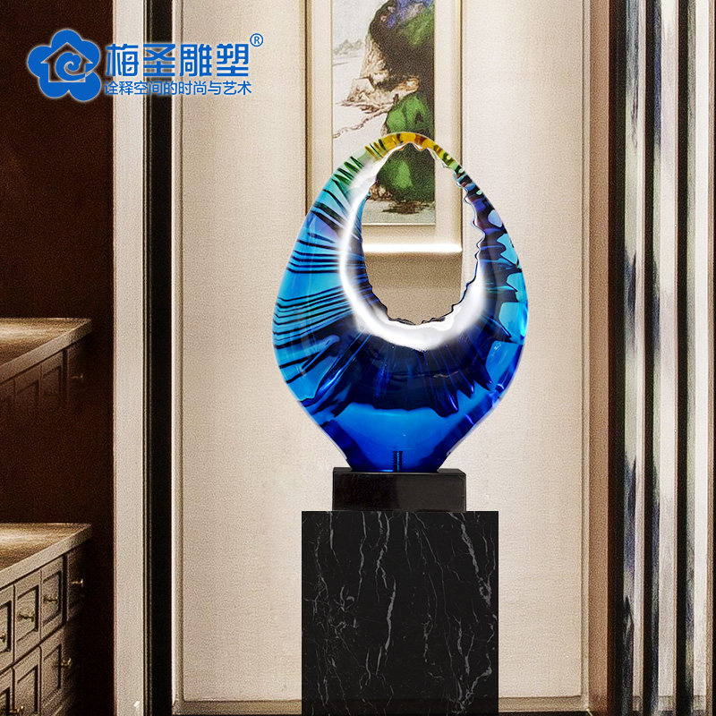 酒店大堂工艺品摆件样板房玄关装饰品抽象现代客厅摆件