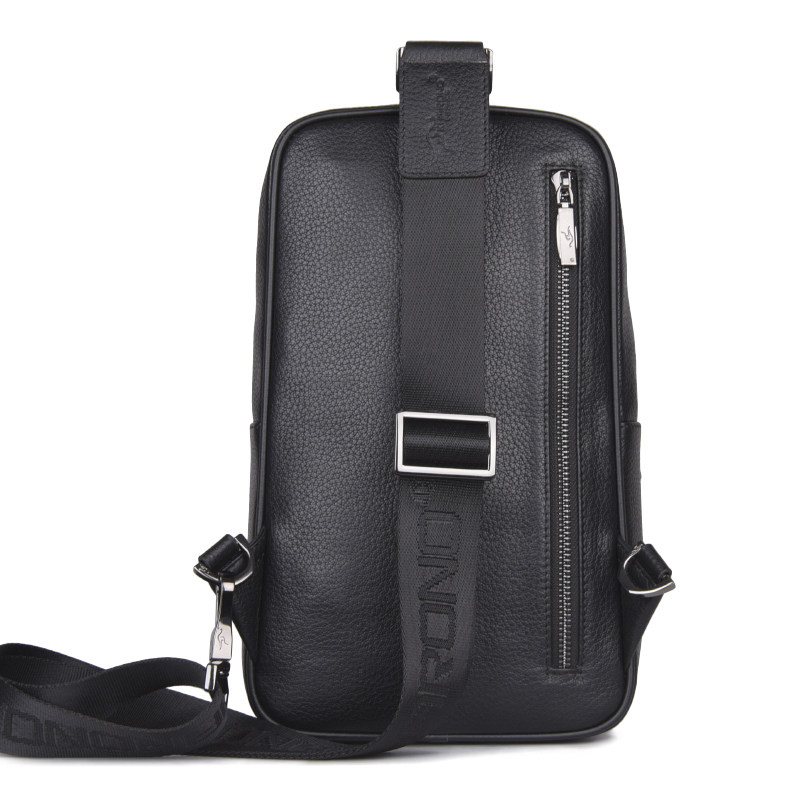 [卡欧诺袋鼠胸包真皮休闲男士斜挎包]-[国际品牌 专业品质]新加坡休闲