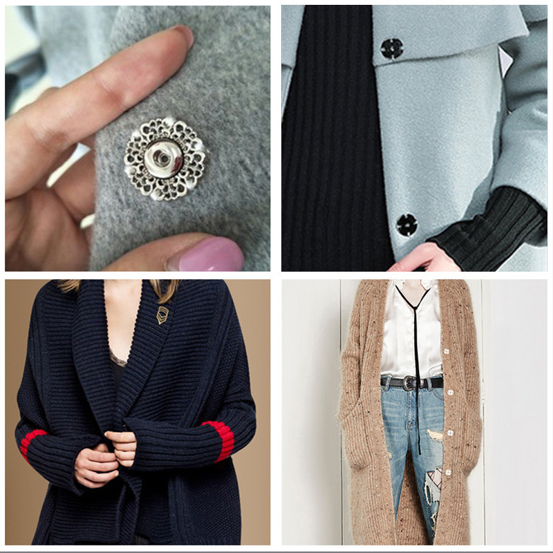 扣子金属暗扣大衣按扣走光隐形纽扣母扣钮扣纽扣