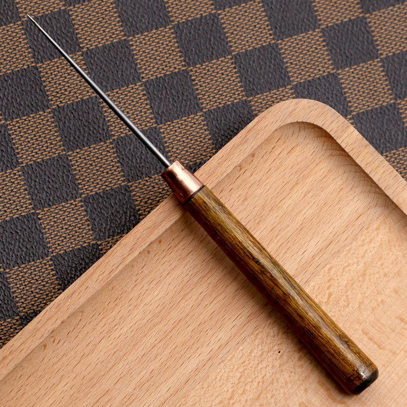 打孔加长加细尖木柄锥子超长补鞋钩针手工挑针锥子