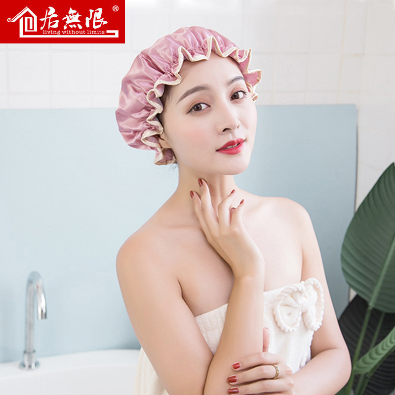 浴帽女士防水长发洗澡专用家用沐浴淋浴酒店浴帽