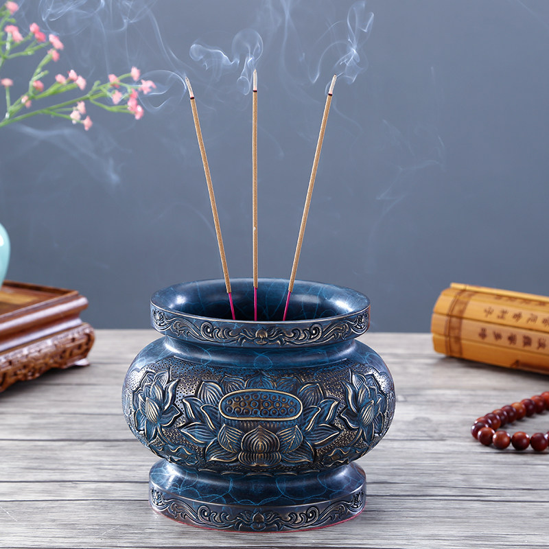 香炉熙曼蒂莲花莲花香批发家用室内烧香佛堂供佛香薰炉