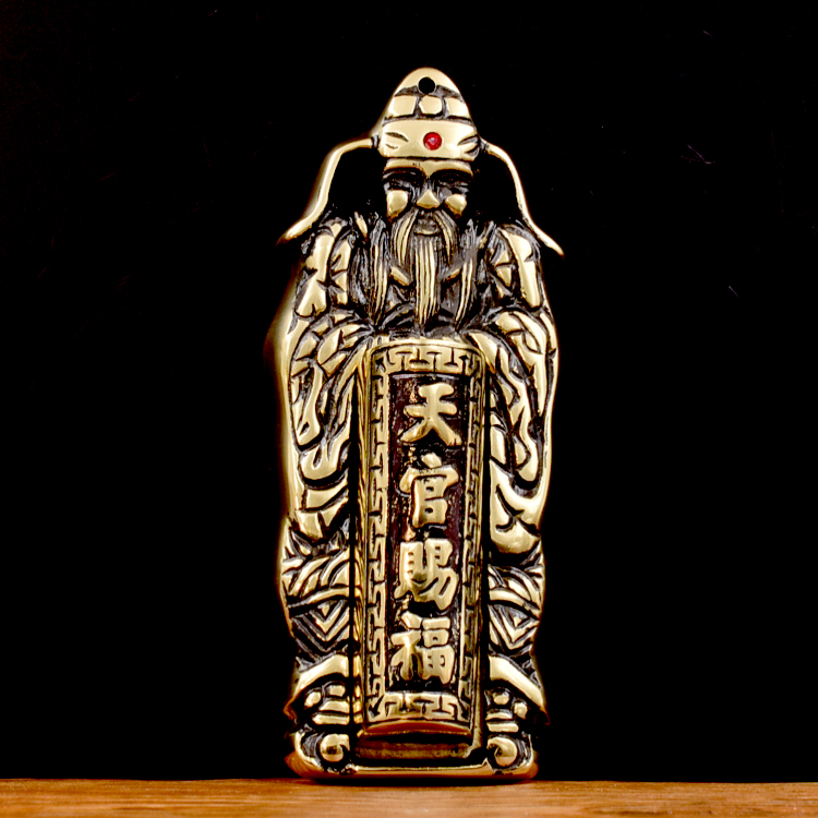 挂炉家用纯铜插香门神香炉天官赐福定福灶君香薰炉