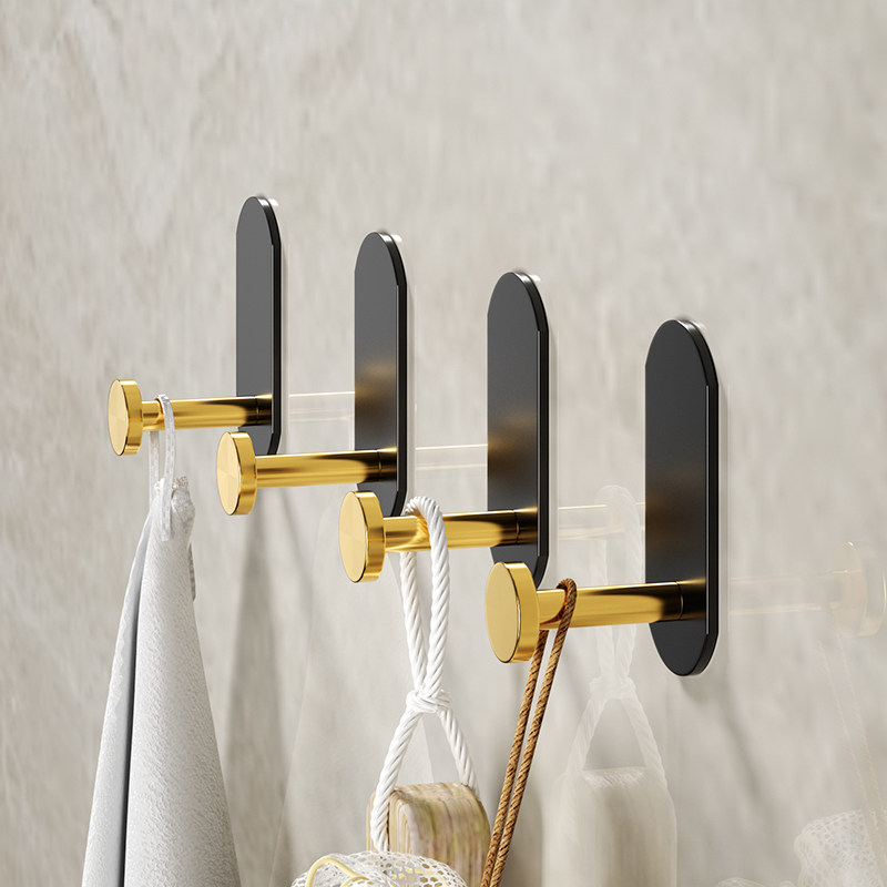 轻奢浴室挂钩打孔卫生间衣服挂衣壁挂墙壁强力挂钩