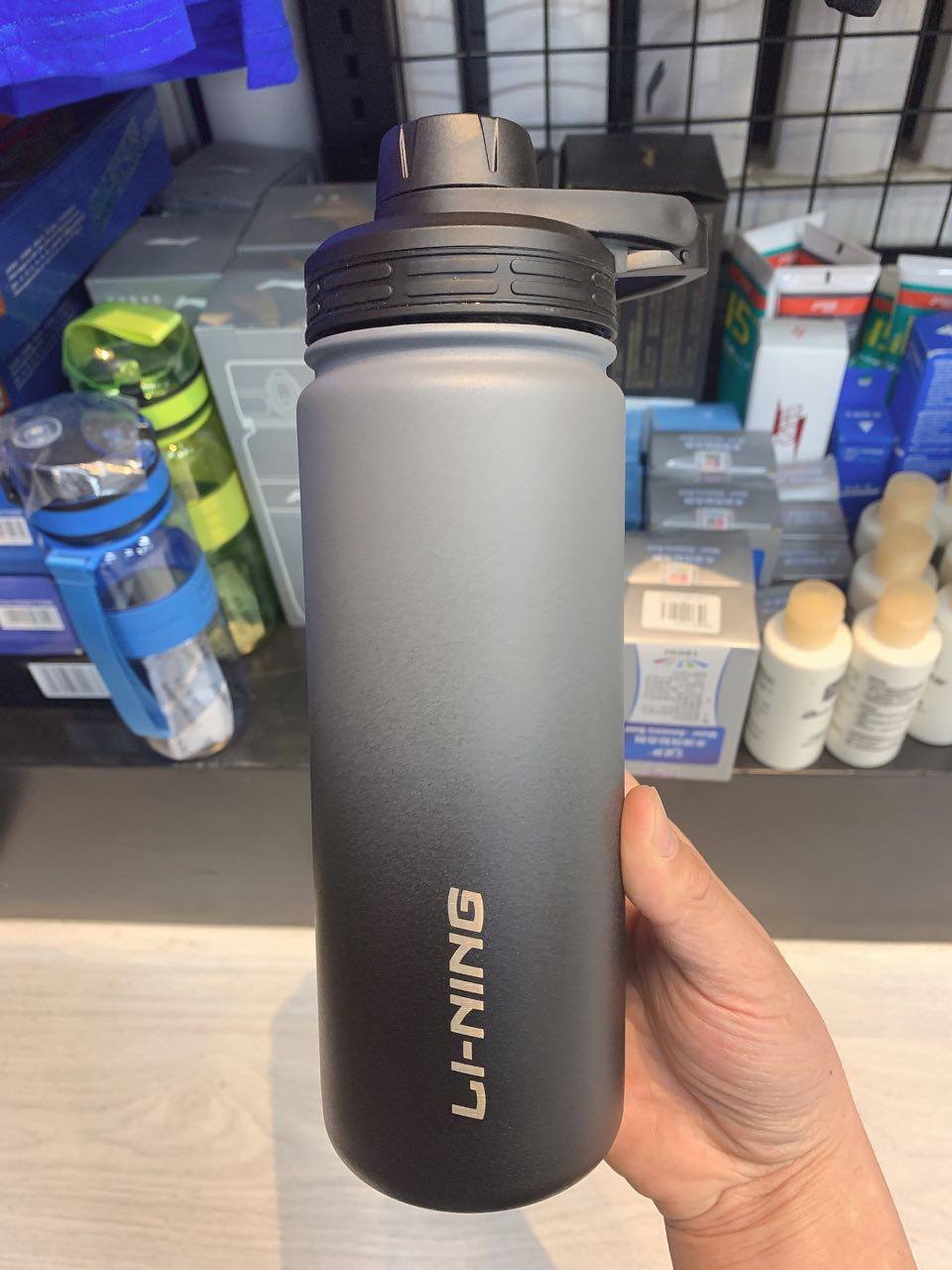 保温杯东方乒羽东方乒羽李宁金属不锈钢550ml大容量运动保温杯