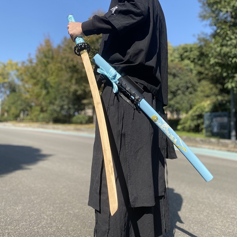 cosplay固定皮革腰带鞘竹刀剑拔刀护具武术剑套剑剑袋