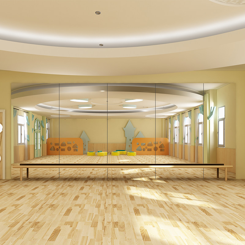 舞蹈室镜练功教室家用全身超大镜子贴墙自粘穿衣镜