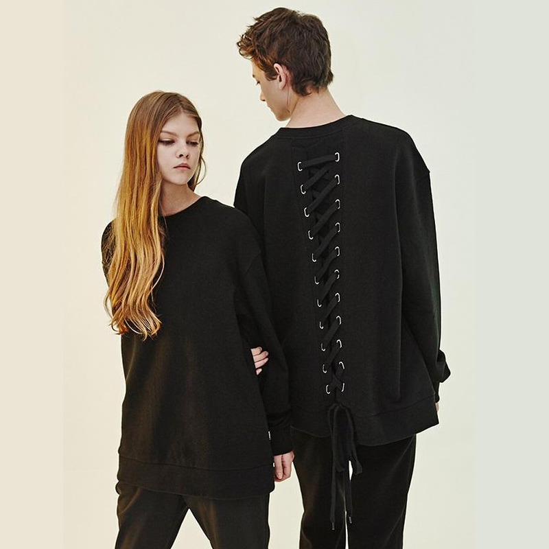 孤单灿烂的神鬼怪李栋旭1同款大码卫衣套头背后绑带男女情侣衣服