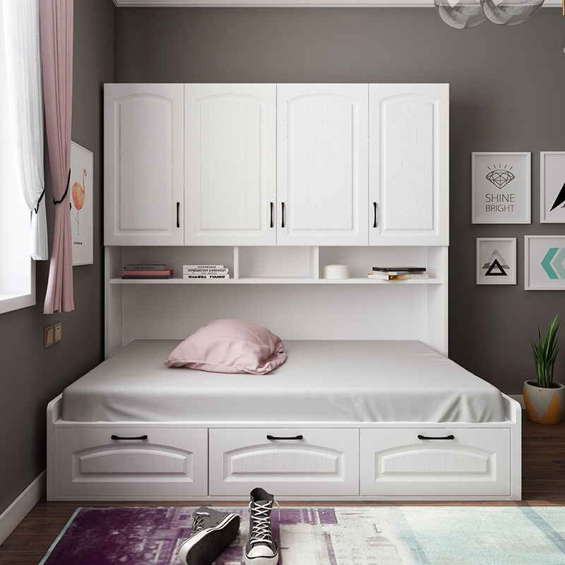 12米儿童童床榻榻米一体组合套装单人卧室衣柜儿童房