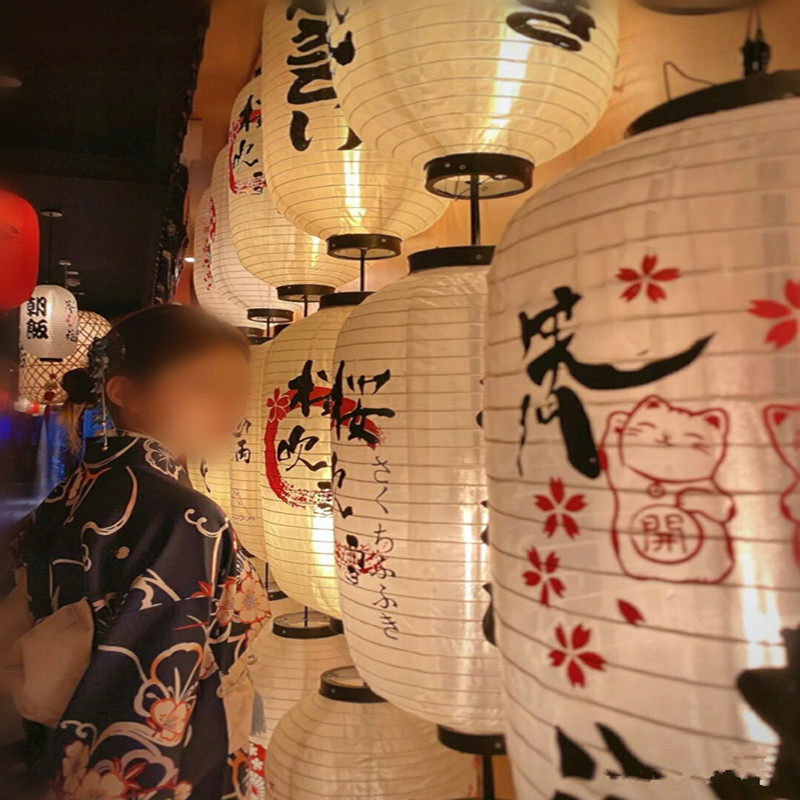 日式灯笼和风室内餐厅装饰日料寿司料理居酒灯笼