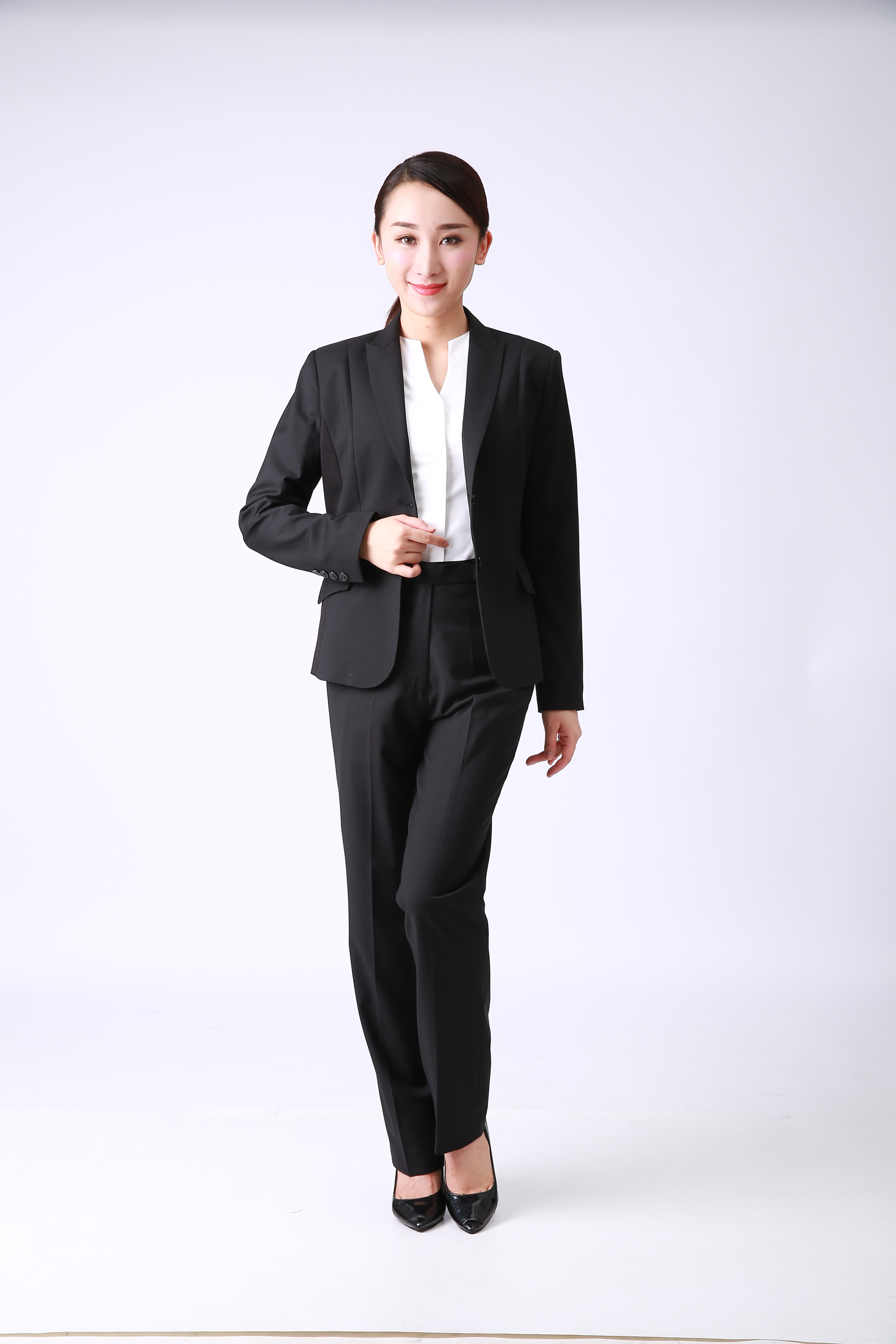 新款奔驰4s前台西服工作服职业套装修身商务西裤西装