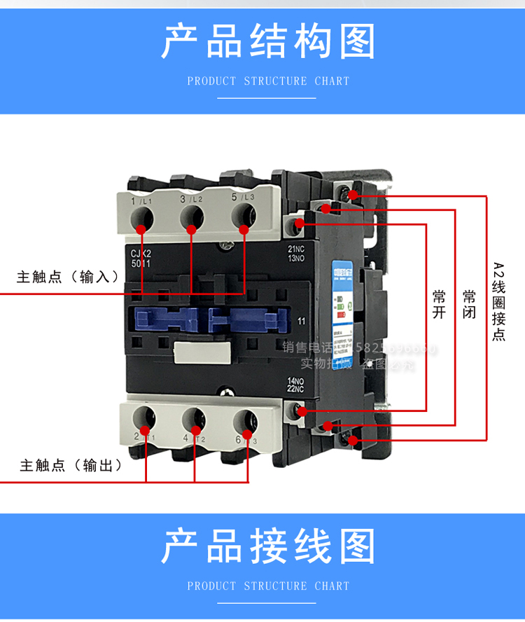 接触器交流cjx240115011651180119511三相380v220v36v低压接触器