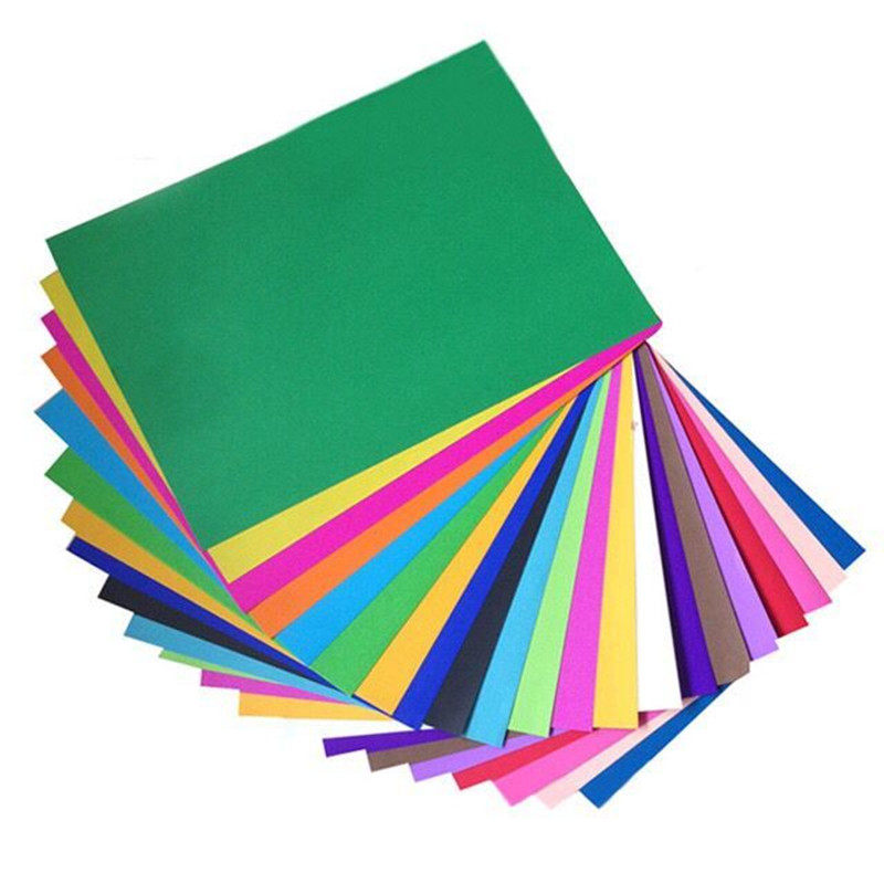 卡纸50张装16k彩色200克厚硬幼儿园手工彩纸手绘折纸