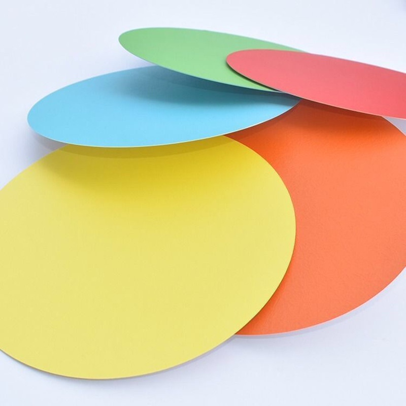 卡纸40张装17cm彩色圆形200克彩铅绘画硬卡幼儿园卡纸