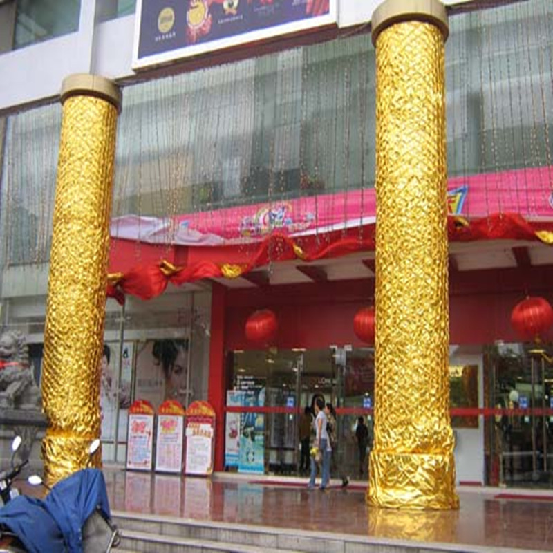 金布金色布装饰布舞台节日包树婚庆皱金包柱子布料海绵垫