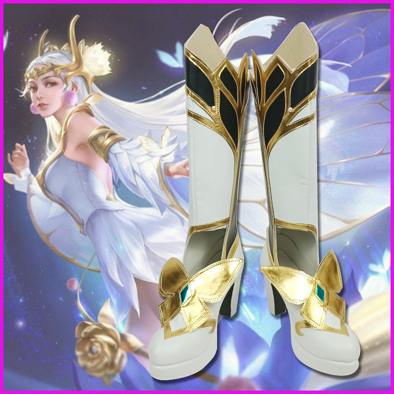 cosplay金色定制鞋子cos夏夜仲夏皮肤新皮肤貂蝉cosplay配件