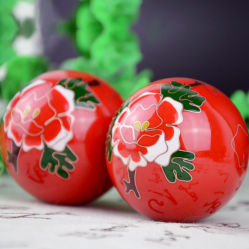河北特产保定铁球手工珐琅球老年健身球手球空心铃音保健寿礼赠品