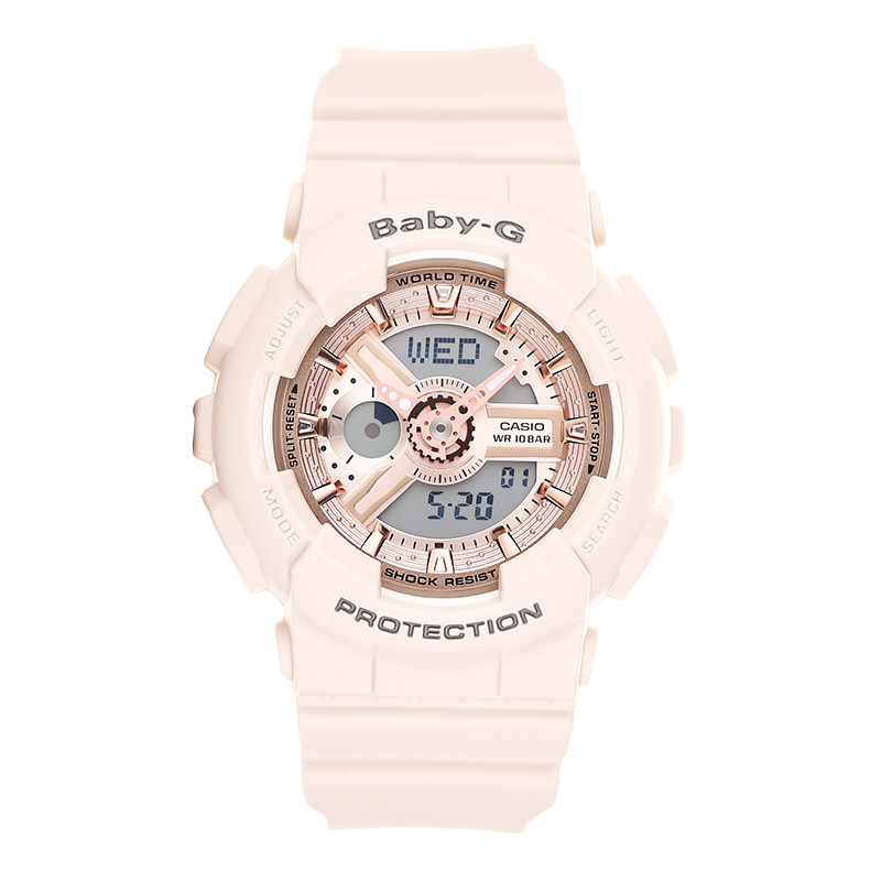 casio卡西欧手表女babyg樱花粉星空限定版运动电子表 ba-110cp-4a