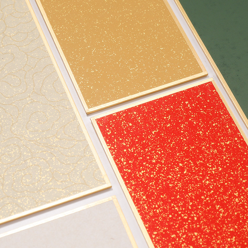 卡纸书画蜡染安徽半生宣纸彩色仿古镜片手写宣纸