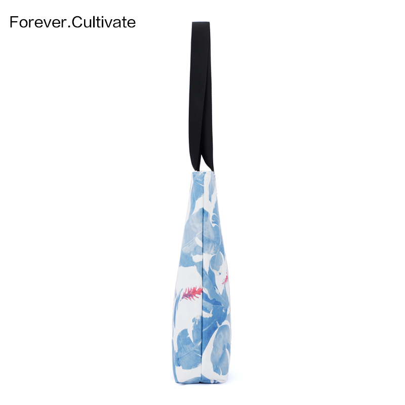 Forever cultivate印花帆布包 女学生单肩手提袋韩国文艺简约百搭 - 图1