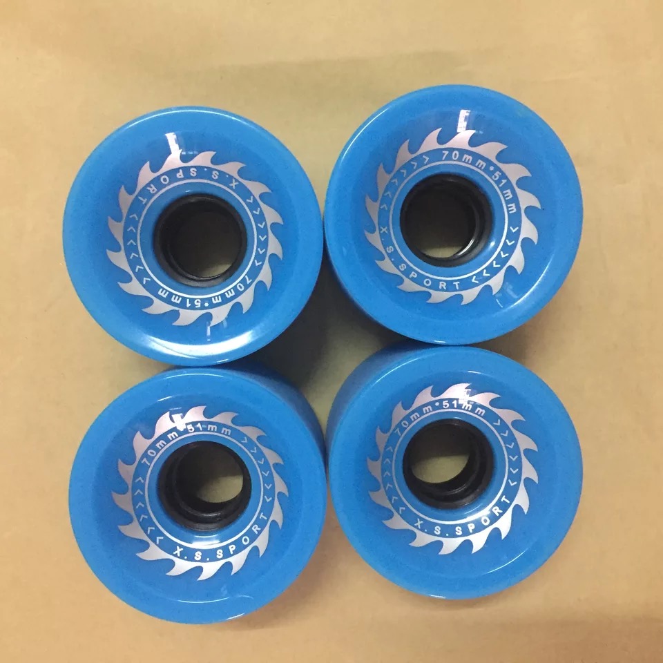 长板轮子滑板子鱼板刷街大轮专用双翘公路磨砂滑板轮子