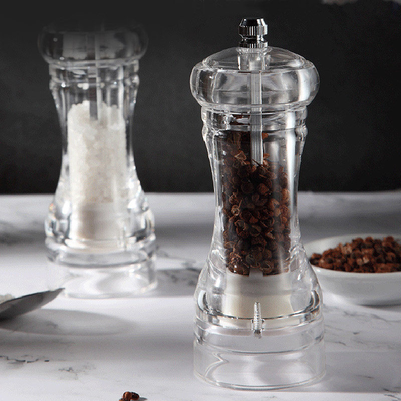 花椒透明明色亚克力黑胡椒辣椒粉末研磨瓶磨椒细盒调味瓶罐