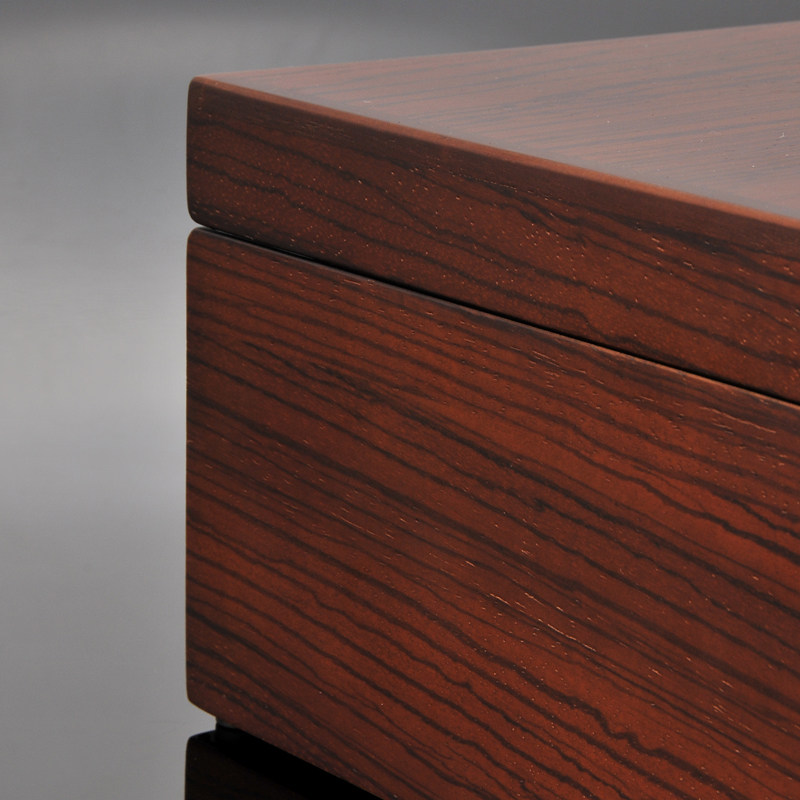 俪丽新款乌金木皮首饰收纳盒木家用古风古典大容量珠宝盒首饰盒箱