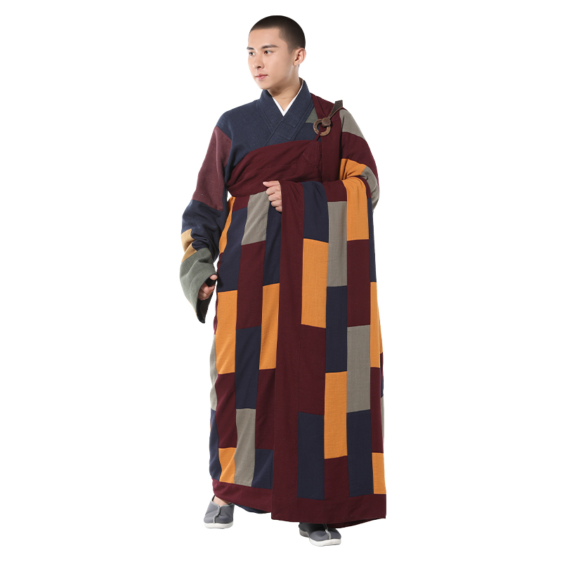 尚远夏季冰丝袈裟百纳补丁衣祖僧衣僧服拼接民族服装