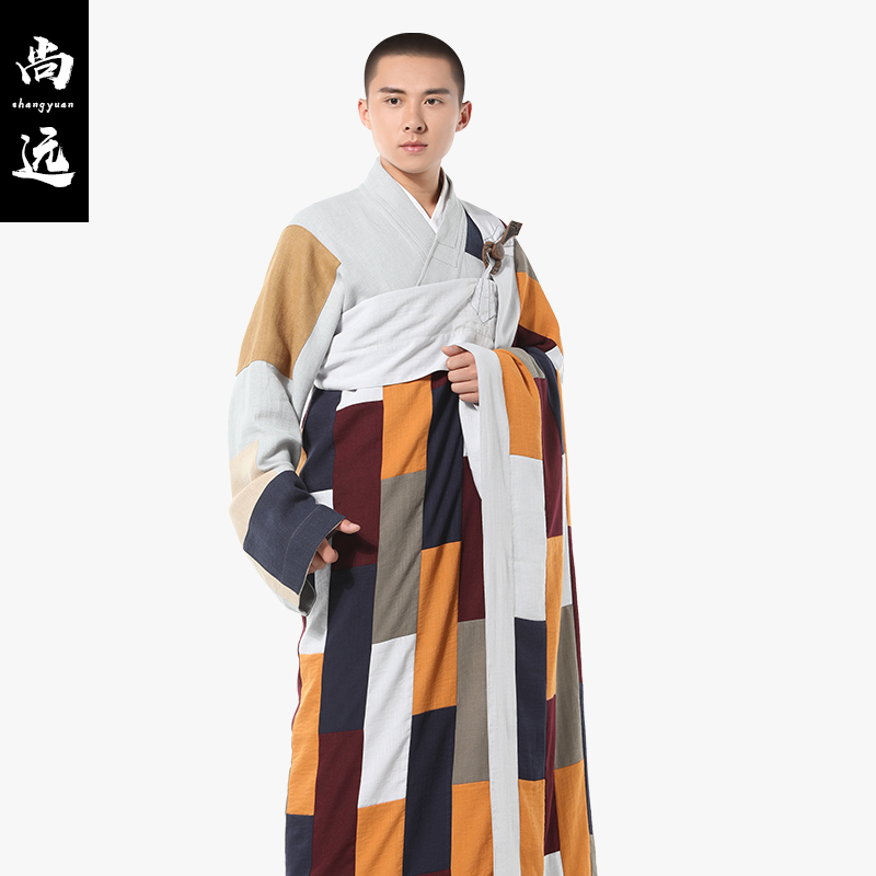 尚远夏季冰丝袈裟百纳补丁衣祖僧衣僧服拼接民族服装