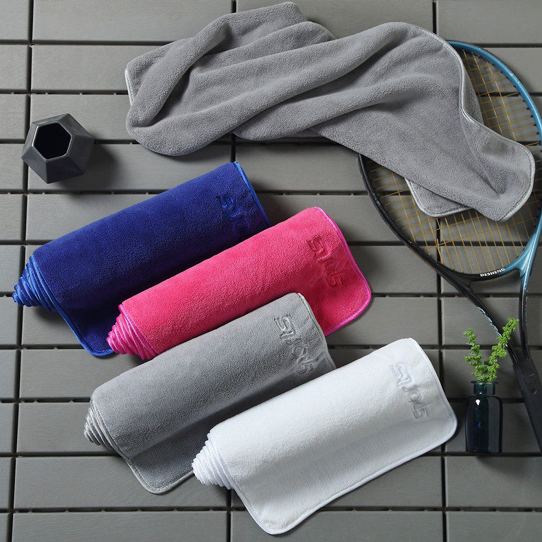 2条 运动毛巾吸汗健身房冷感男女加长擦汗巾速干篮球跑步定制logo-图1