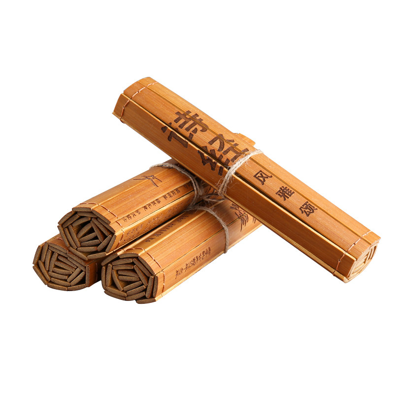 竹简雕刻论语道德经三字经演出道具中式古典竹卷摆件