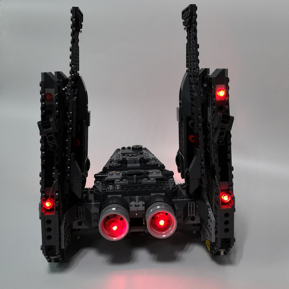 灯饰可匀kyglaring适用乐高75104星球大战原力觉醒战舰塑料积木