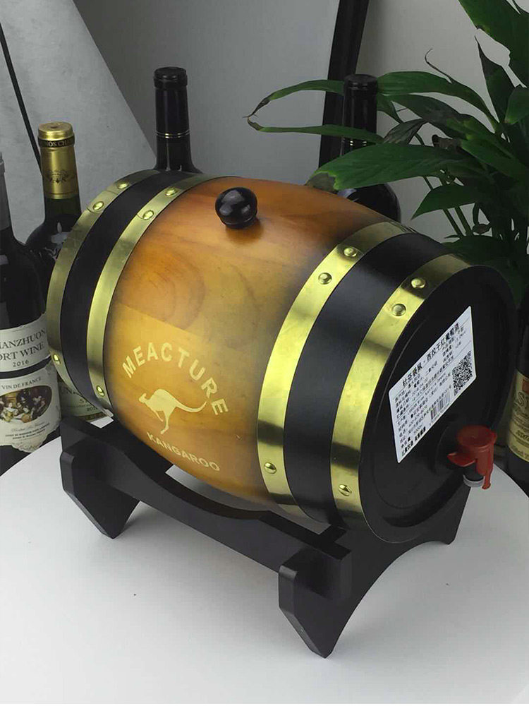 红酒桶装10斤超大瓶澳洲进口西拉袋鼠橡木桶干红葡萄酒礼盒5l送礼