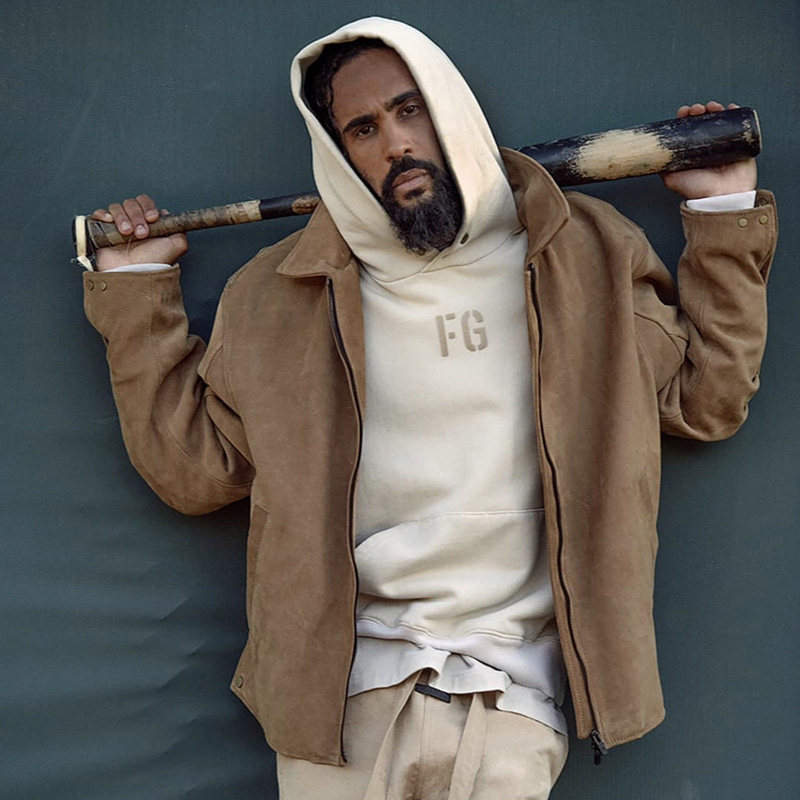 潮牌fearofgod第七七季主线植绒字母fog卫衣