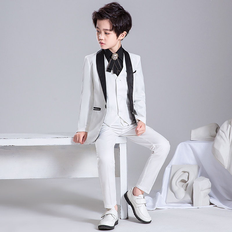 花童男童礼服套装儿童西装帅气英伦风三件件套西服
