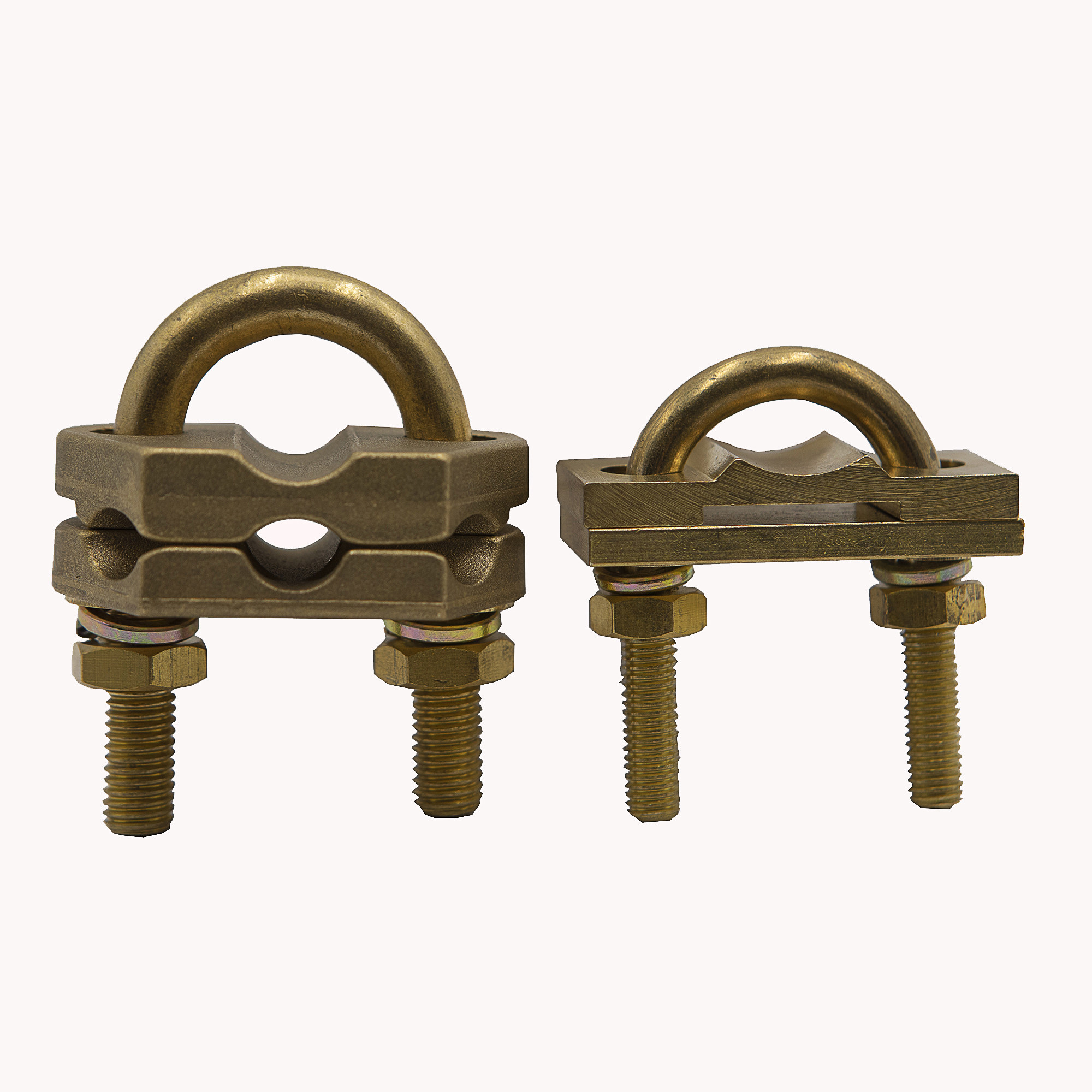 黄铜圆钢接地防雷接线卡钳卡子夹具物理安防安防配件