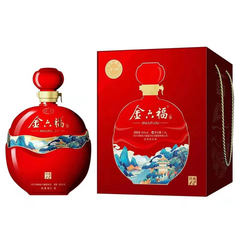 白酒金六福铭藏大坛浓香香型50度1500ml坛装整箱国产白酒