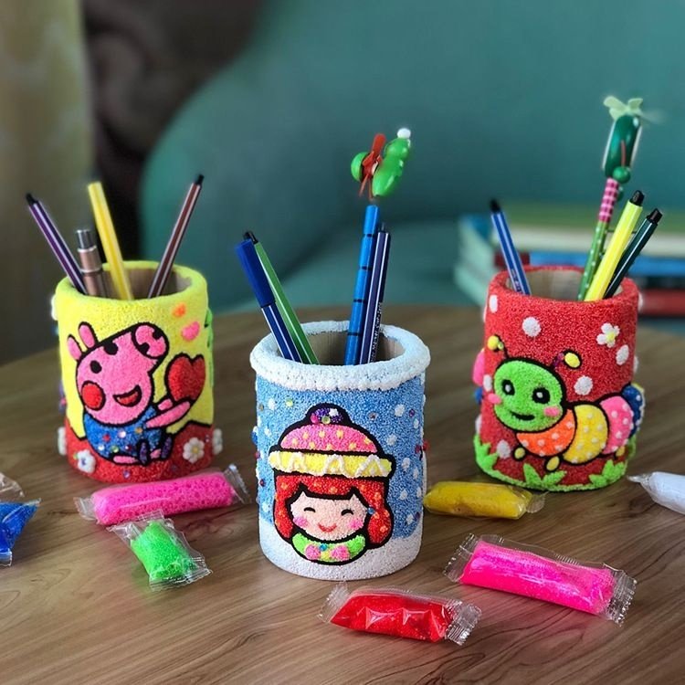 儿童diy笔筒手工手工制制作礼物创意学生桌面笔筒