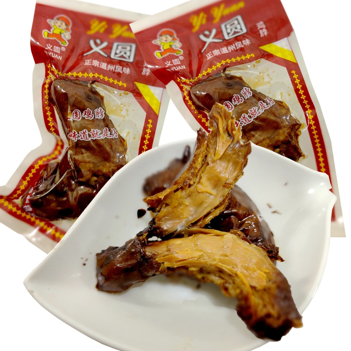 山东莘县特产酱香乡巴佬风味香酥小鸡脖整包义圆鸡肉零食