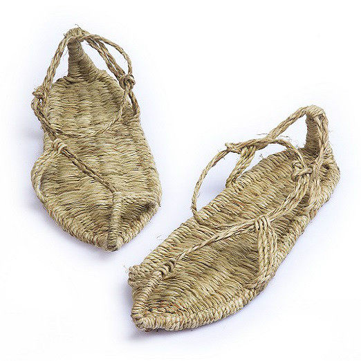 草鞋男女夏季凉鞋手工编织红军复古农家全麻洞洞鞋