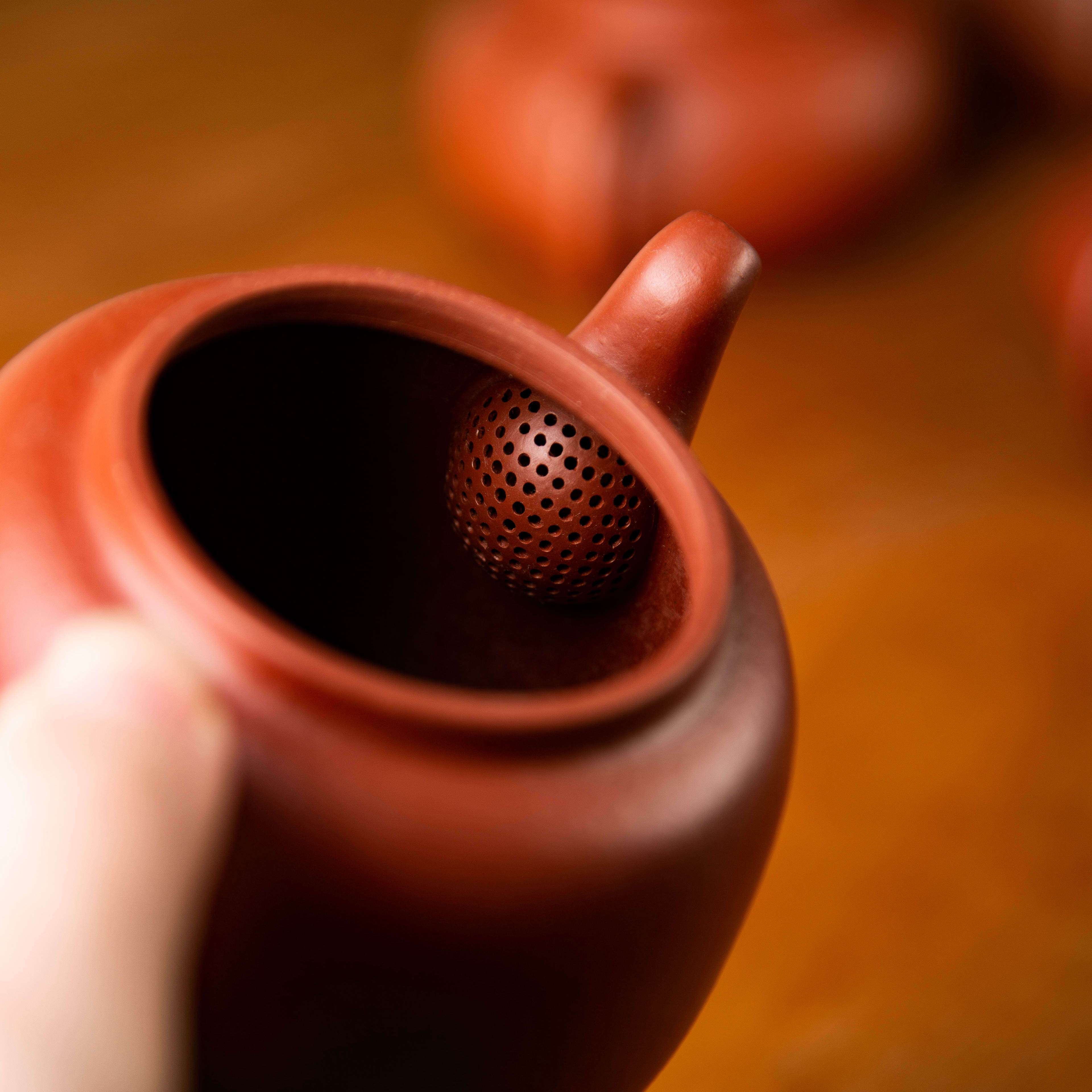 一心玉壶宜兴名家紫砂壶纯全手工朱泥鲍尊壶原矿茶壶