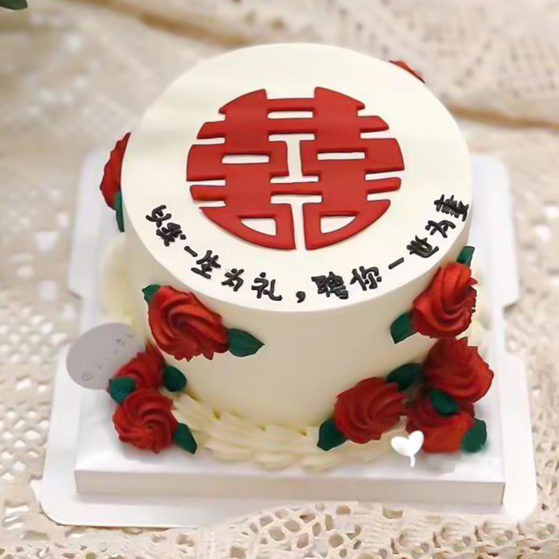 喜字巧克力翻糖硅胶模具结婚纪念领证婚礼蛋糕节日装扮用品