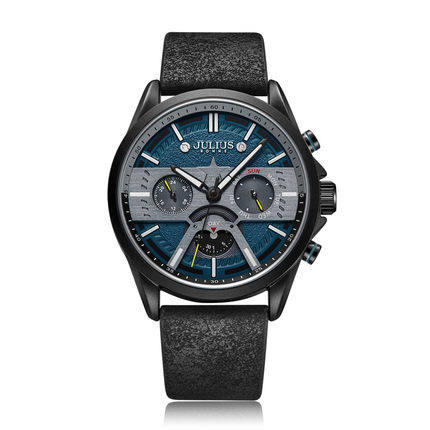 正品商务手表多功能日历夜光星期三眼运动聚利时日韩腕表