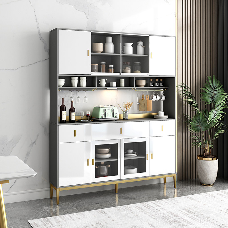 开尚轻奢餐边柜北欧现代简约玄关家用厨房超薄大容量餐边柜