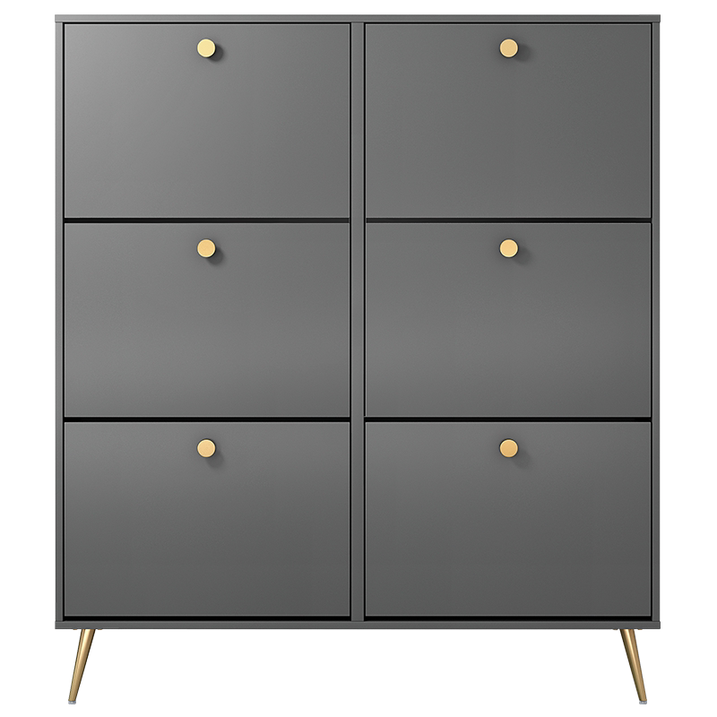 鞋柜开尚现代简约翻斗入户门口玄关灰色大容量极简鞋柜