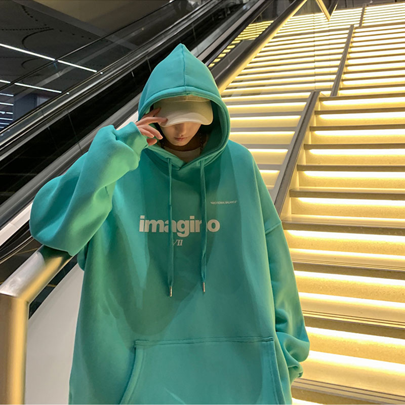 连帽卫衣男秋冬2022潮牌大码上衣潮流百搭宽松ins港风情侣装秋装