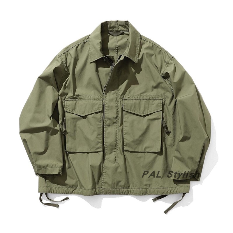BEAMS M65 21SS 薄款军事风夹克 大口袋短款宽松休闲外套 余文乐