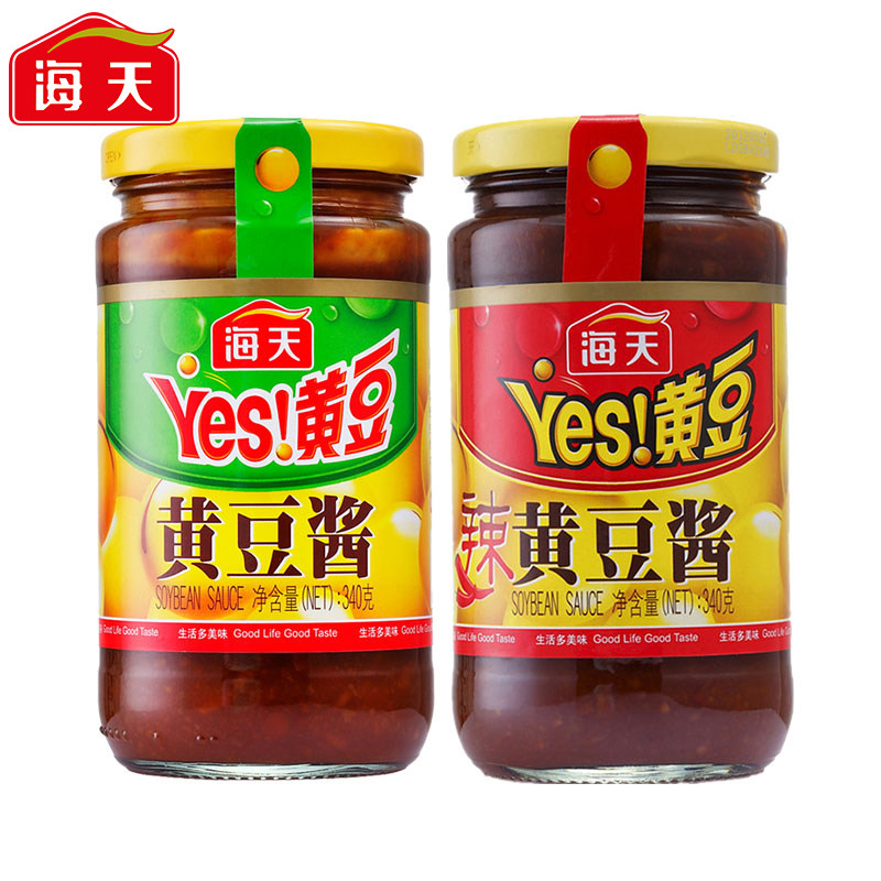 海天拌饭炒菜下饭豆瓣酱豆拌面红烧黄豆酱2罐豆瓣酱