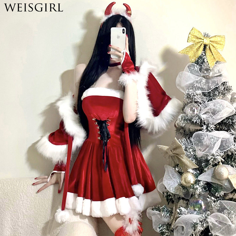 圣诞圣诞节节日服装夜店制服女王披风女郎cos民族服装