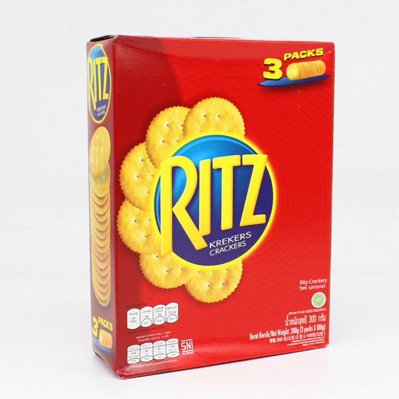 印尼kraft ritz 乐之卡夫芝士夹心饼243g 9小包*27g 休闲零食饼干